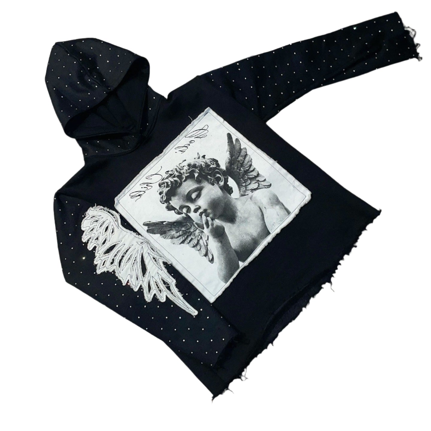 “GOD’S CHILD” RHINESTONE HOODIE