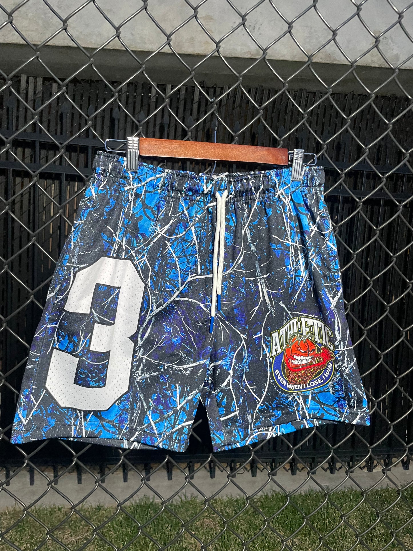 Blue Camo Motion Athletics Varsity Mesh Shorts