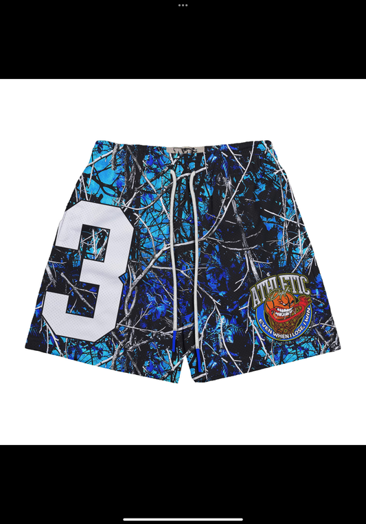 Blue Camo Motion Athletics Varsity Mesh Shorts